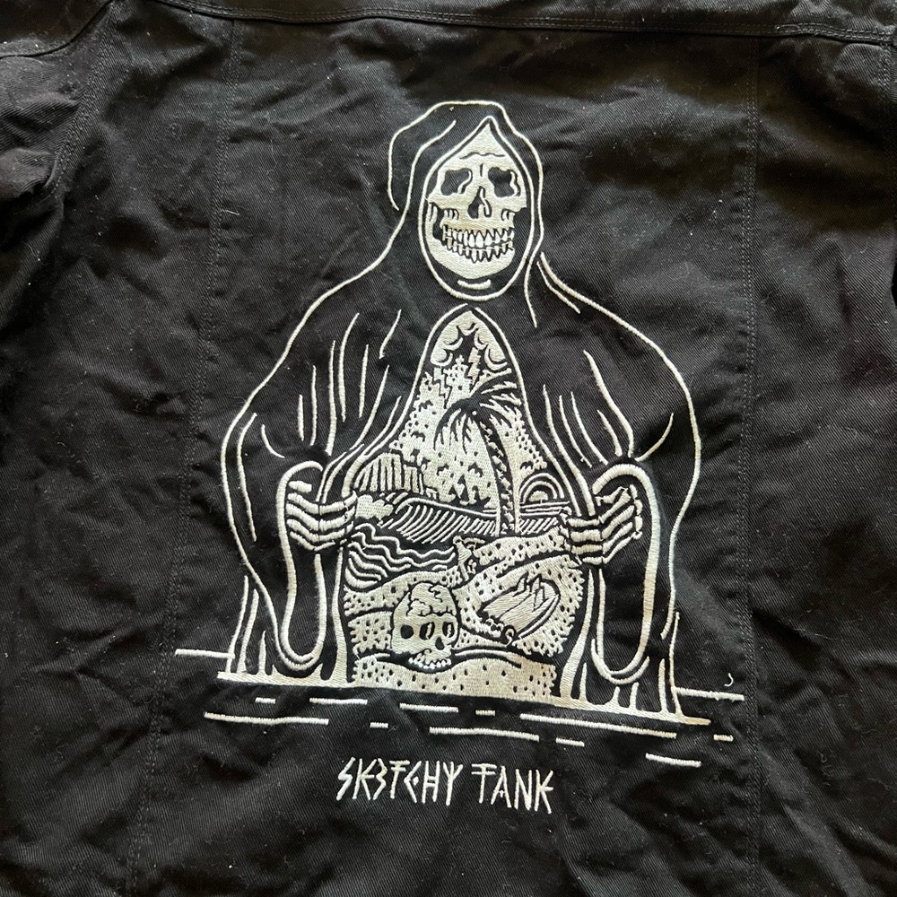 Sketchy Tank Black Graphic Jacket